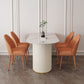 Sintered Stone White Table for Restaurant Modern Dining Table with Double Pedestal Base Clearhalo ' dining_table' 'Dining Tables & Seating' 'Dining Tables' 'furn' 'furn_dining_table' 'Furniture' 'furniture_dining_table' 'Kitchen & Dining Furniture' 'kitchen&dining_furn' 'kitchen' 'kitchen_dining_table' 4457564