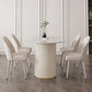 Sintered Stone White Table for Restaurant Modern Dining Table with Double Pedestal Base Clearhalo ' dining_table' 'Dining Tables & Seating' 'Dining Tables' 'furn' 'furn_dining_table' 'Furniture' 'furniture_dining_table' 'Kitchen & Dining Furniture' 'kitchen&dining_furn' 'kitchen' 'kitchen_dining_table' 4457567