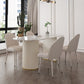 Sintered Stone White Table for Restaurant Modern Dining Table with Double Pedestal Base Clearhalo ' dining_table' 'Dining Tables & Seating' 'Dining Tables' 'furn' 'furn_dining_table' 'Furniture' 'furniture_dining_table' 'Kitchen & Dining Furniture' 'kitchen&dining_furn' 'kitchen' 'kitchen_dining_table' 4457568