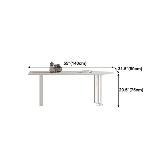 Sintered Stone Top Modern Table for Restaurant Dining Table with Double Pedestal Base Clearhalo ' dining_table' 'Dining Tables & Seating' 'Dining Tables' 'furn' 'furn_dining_table' 'Furniture' 'furniture_dining_table' 'Kitchen & Dining Furniture' 'kitchen&dining_furn' 'kitchen' 'kitchen_dining_table' 4457606