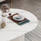 Modern Sintered Stone Table for Restaurant Oval Dining Table with Double Pedestal Base Clearhalo ' dining_table' 'Dining Tables & Seating' 'Dining Tables' 'furn' 'furn_dining_table' 'Furniture' 'furniture_dining_table' 'Kitchen & Dining Furniture' 'kitchen&dining_furn' 'kitchen' 'kitchen_dining_table' 4457622