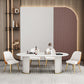 Modern Sintered Stone Table for Restaurant Oval Dining Table with Double Pedestal Base Clearhalo ' dining_table' 'Dining Tables & Seating' 'Dining Tables' 'furn' 'furn_dining_table' 'Furniture' 'furniture_dining_table' 'Kitchen & Dining Furniture' 'kitchen&dining_furn' 'kitchen' 'kitchen_dining_table' 4457629