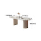 Modern Sintered Stone Table for Restaurant Oval Dining Table with Double Pedestal Base Clearhalo ' dining_table' 'Dining Tables & Seating' 'Dining Tables' 'furn' 'furn_dining_table' 'Furniture' 'furniture_dining_table' 'Kitchen & Dining Furniture' 'kitchen&dining_furn' 'kitchen' 'kitchen_dining_table' 4457638