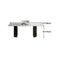 Metal Contemporary Double Pedestal Dining Table Sintered Stone Table for Dining Room Clearhalo ' dining_table' 'Dining Tables & Seating' 'Dining Tables' 'furn' 'furn_dining_table' 'Furniture' 'furniture_dining_table' 'Kitchen & Dining Furniture' 'kitchen&dining_furn' 'kitchen' 'kitchen_dining_table' 4457686
