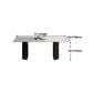 Metal Contemporary Double Pedestal Dining Table Sintered Stone Table for Dining Room Clearhalo ' dining_table' 'Dining Tables & Seating' 'Dining Tables' 'furn' 'furn_dining_table' 'Furniture' 'furniture_dining_table' 'Kitchen & Dining Furniture' 'kitchen&dining_furn' 'kitchen' 'kitchen_dining_table' 4457688