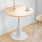 Industrial Style Dining Site Table MDF Dining Room Furniture with Pedestal Base Round Natural 27.6"L x 27.6"W x 29.5"H Clearhalo ' dining_table' 'Dining Tables & Seating' 'Dining Tables' 'furn' 'furn_dining_table' 'Furniture' 'furniture_dining_table' 'Kitchen & Dining Furniture' 'kitchen&dining_furn' 'kitchen' 'kitchen_dining_table' 4457731