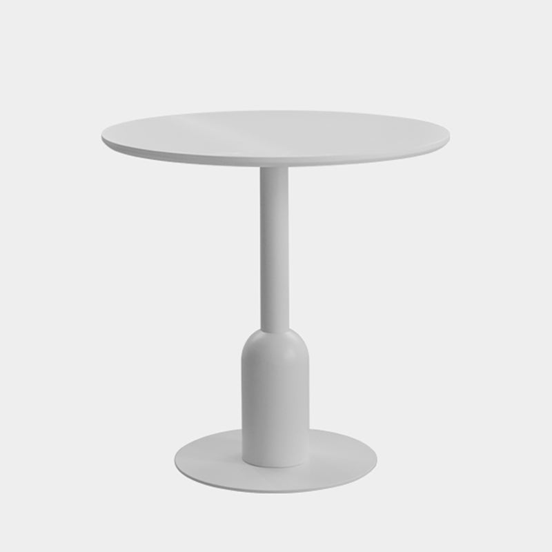 Industrial Style Dining Site Table MDF Dining Room Furniture with Pedestal Base Round White Clearhalo ' dining_table' 'Dining Tables & Seating' 'Dining Tables' 'furn' 'furn_dining_table' 'Furniture' 'furniture_dining_table' 'Kitchen & Dining Furniture' 'kitchen&dining_furn' 'kitchen' 'kitchen_dining_table' 4457735