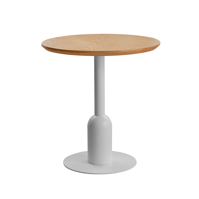 Industrial Style Dining Site Table MDF Dining Room Furniture with Pedestal Base Round Natural 35.4"L x 35.4"W x 29.5"H Clearhalo ' dining_table' 'Dining Tables & Seating' 'Dining Tables' 'furn' 'furn_dining_table' 'Furniture' 'furniture_dining_table' 'Kitchen & Dining Furniture' 'kitchen&dining_furn' 'kitchen' 'kitchen_dining_table' 4457740