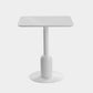 Industrial Style Dining Site Table MDF Dining Room Furniture with Pedestal Base Square White Clearhalo ' dining_table' 'Dining Tables & Seating' 'Dining Tables' 'furn' 'furn_dining_table' 'Furniture' 'furniture_dining_table' 'Kitchen & Dining Furniture' 'kitchen&dining_furn' 'kitchen' 'kitchen_dining_table' 4457744