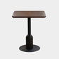 Industrial Style Dining Site Table MDF Dining Room Furniture with Pedestal Base Square Brown Clearhalo ' dining_table' 'Dining Tables & Seating' 'Dining Tables' 'furn' 'furn_dining_table' 'Furniture' 'furniture_dining_table' 'Kitchen & Dining Furniture' 'kitchen&dining_furn' 'kitchen' 'kitchen_dining_table' 4457745