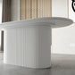 Oval White Tone Dining Table Luxury Pedestal Table for Dining Room Clearhalo ' dining_table' 'Dining Tables & Seating' 'Dining Tables' 'furn' 'furn_dining_table' 'Furniture' 'furniture_dining_table' 'Kitchen & Dining Furniture' 'kitchen&dining_furn' 'kitchen' 'kitchen_dining_table' 4457784