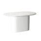 Oval White Tone Dining Table Luxury Pedestal Table for Dining Room Stone White Clearhalo ' dining_table' 'Dining Tables & Seating' 'Dining Tables' 'furn' 'furn_dining_table' 'Furniture' 'furniture_dining_table' 'Kitchen & Dining Furniture' 'kitchen&dining_furn' 'kitchen' 'kitchen_dining_table' 4457786