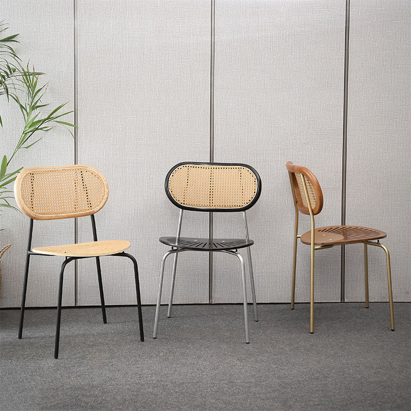 Nordic Style Kitchen Metal Dining Chair Open Back Dining Armless Side Chair Clearhalo ' kitchen&dining_furn' 'Dining Chairs' 'Dining Tables & Seating' 'dining_chair' 'furn' 'furn_dining_chair' 'Furniture' 'furniture_dining_chair' 'Kitchen & Dining Furniture' 'kitchen' 4457825