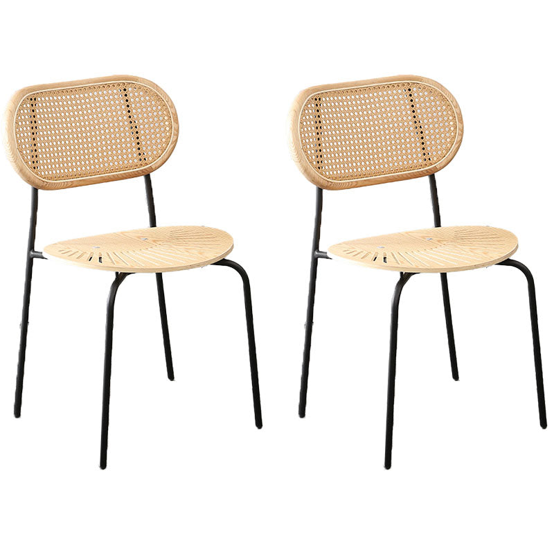 Nordic Style Kitchen Metal Dining Chair Open Back Dining Armless Side Chair Wood 2 Piece Set Clearhalo ' kitchen&dining_furn' 'Dining Chairs' 'Dining Tables & Seating' 'dining_chair' 'furn' 'furn_dining_chair' 'Furniture' 'furniture_dining_chair' 'Kitchen & Dining Furniture' 'kitchen' 4457839