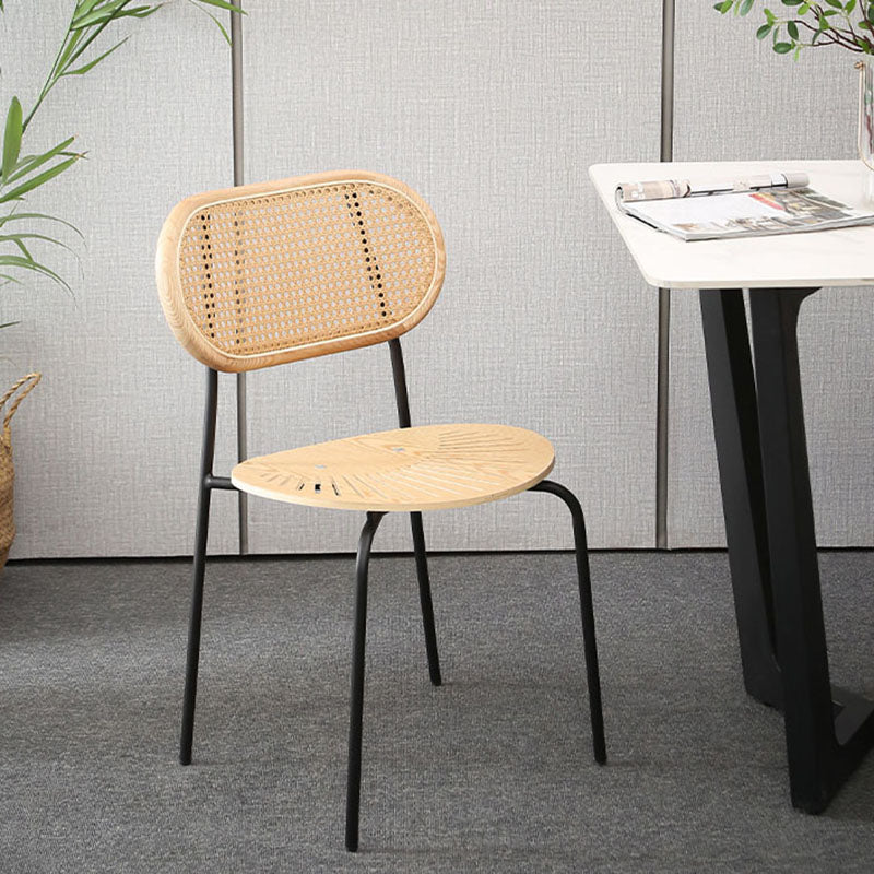 Nordic Style Kitchen Metal Dining Chair Open Back Dining Armless Side Chair Clearhalo ' kitchen&dining_furn' 'Dining Chairs' 'Dining Tables & Seating' 'dining_chair' 'furn' 'furn_dining_chair' 'Furniture' 'furniture_dining_chair' 'Kitchen & Dining Furniture' 'kitchen' 4457843