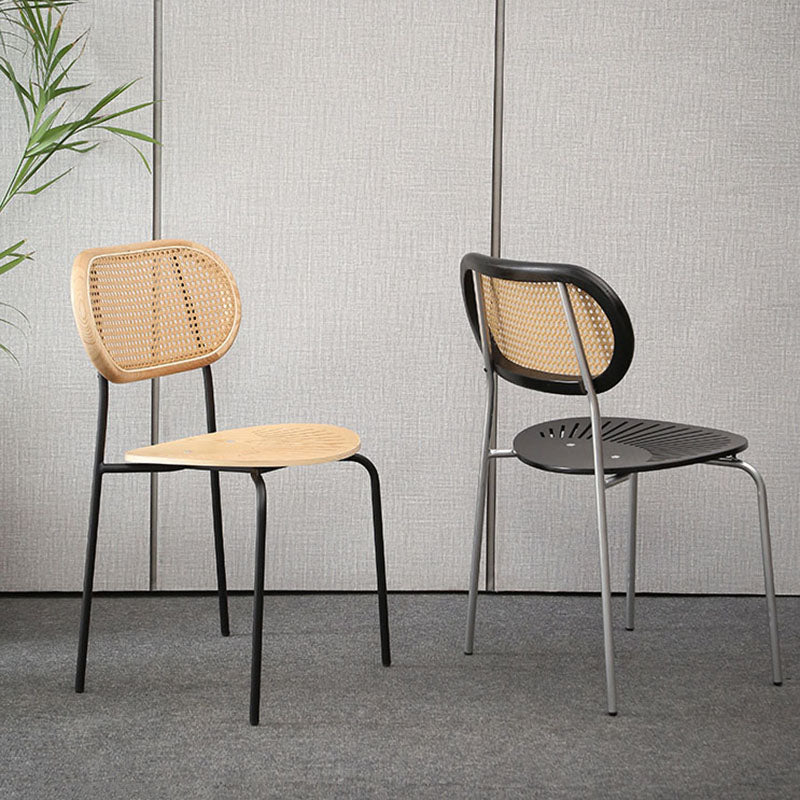 Nordic Style Kitchen Metal Dining Chair Open Back Dining Armless Side Chair Clearhalo ' kitchen&dining_furn' 'Dining Chairs' 'Dining Tables & Seating' 'dining_chair' 'furn' 'furn_dining_chair' 'Furniture' 'furniture_dining_chair' 'Kitchen & Dining Furniture' 'kitchen' 4457844