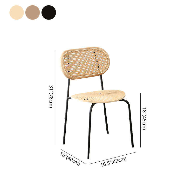 Nordic Style Kitchen Metal Dining Chair Open Back Dining Armless Side Chair Clearhalo ' kitchen&dining_furn' 'Dining Chairs' 'Dining Tables & Seating' 'dining_chair' 'furn' 'furn_dining_chair' 'Furniture' 'furniture_dining_chair' 'Kitchen & Dining Furniture' 'kitchen' 4457845