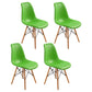Contemporary Modern Wood Indoor-Outdoor Side Chair Solid Back Chair Light Green Set of 4 Clearhalo ' kitchen&dining_furn' 'Dining Chairs' 'Dining Tables & Seating' 'dining_chair' 'Furniture' 'furniture_dining_chair' 'Kitchen & Dining Furniture' 'kitchen' 4457850