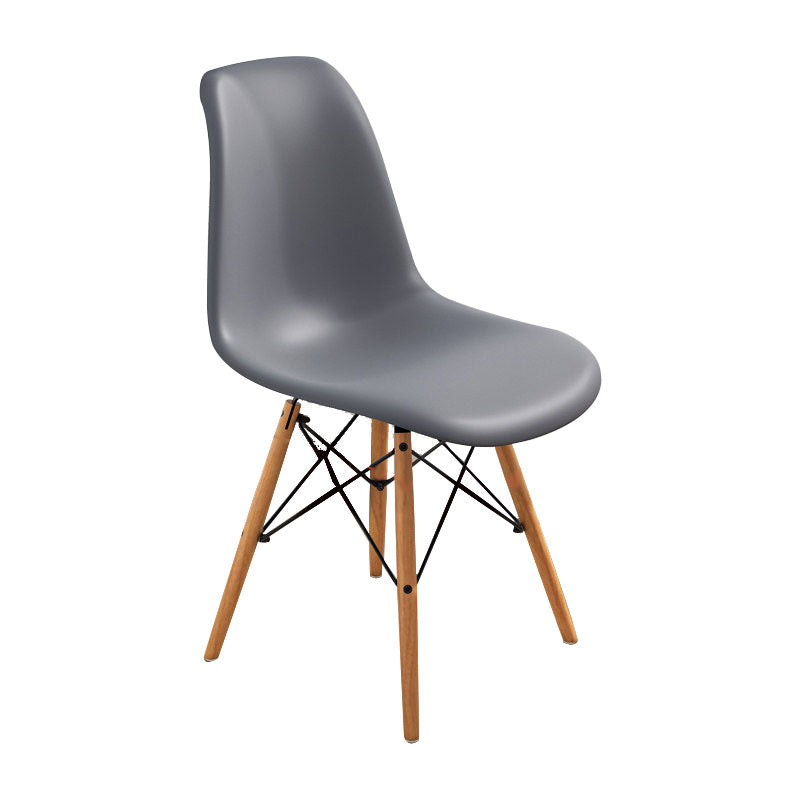 Contemporary Modern Wood Indoor-Outdoor Side Chair Solid Back Chair Grey 1 Piece Clearhalo ' kitchen&dining_furn' 'Dining Chairs' 'Dining Tables & Seating' 'dining_chair' 'Furniture' 'furniture_dining_chair' 'Kitchen & Dining Furniture' 'kitchen' 4457853