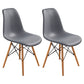 Contemporary Modern Wood Indoor-Outdoor Side Chair Solid Back Chair Grey Set of 2 Clearhalo ' kitchen&dining_furn' 'Dining Chairs' 'Dining Tables & Seating' 'dining_chair' 'Furniture' 'furniture_dining_chair' 'Kitchen & Dining Furniture' 'kitchen' 4457854