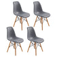 Contemporary Modern Wood Indoor-Outdoor Side Chair Solid Back Chair Grey Set of 4 Clearhalo ' kitchen&dining_furn' 'Dining Chairs' 'Dining Tables & Seating' 'dining_chair' 'Furniture' 'furniture_dining_chair' 'Kitchen & Dining Furniture' 'kitchen' 4457856