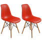 Contemporary Modern Wood Indoor-Outdoor Side Chair Solid Back Chair Red Set of 2 Clearhalo ' kitchen&dining_furn' 'Dining Chairs' 'Dining Tables & Seating' 'dining_chair' 'Furniture' 'furniture_dining_chair' 'Kitchen & Dining Furniture' 'kitchen' 4457865