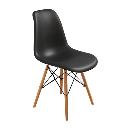 Contemporary Modern Wood Indoor-Outdoor Side Chair Solid Back Chair Black 1 Piece Clearhalo ' kitchen&dining_furn' 'Dining Chairs' 'Dining Tables & Seating' 'dining_chair' 'Furniture' 'furniture_dining_chair' 'Kitchen & Dining Furniture' 'kitchen' 4457870
