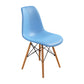 Contemporary Modern Wood Indoor-Outdoor Side Chair Solid Back Chair Blue 1 Piece Clearhalo ' kitchen&dining_furn' 'Dining Chairs' 'Dining Tables & Seating' 'dining_chair' 'Furniture' 'furniture_dining_chair' 'Kitchen & Dining Furniture' 'kitchen' 4457876