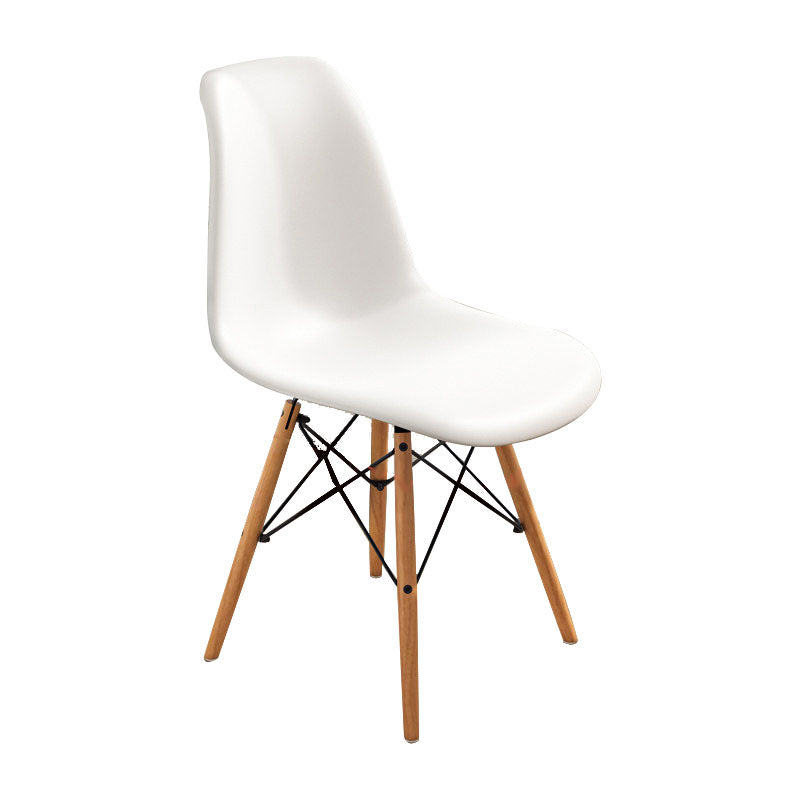 Contemporary Modern Wood Indoor-Outdoor Side Chair Solid Back Chair White 1 Piece Clearhalo ' kitchen&dining_furn' 'Dining Chairs' 'Dining Tables & Seating' 'dining_chair' 'Furniture' 'furniture_dining_chair' 'Kitchen & Dining Furniture' 'kitchen' 4457879