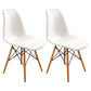 Contemporary Modern Wood Indoor-Outdoor Side Chair Solid Back Chair White Set of 2 Clearhalo ' kitchen&dining_furn' 'Dining Chairs' 'Dining Tables & Seating' 'dining_chair' 'Furniture' 'furniture_dining_chair' 'Kitchen & Dining Furniture' 'kitchen' 4457880