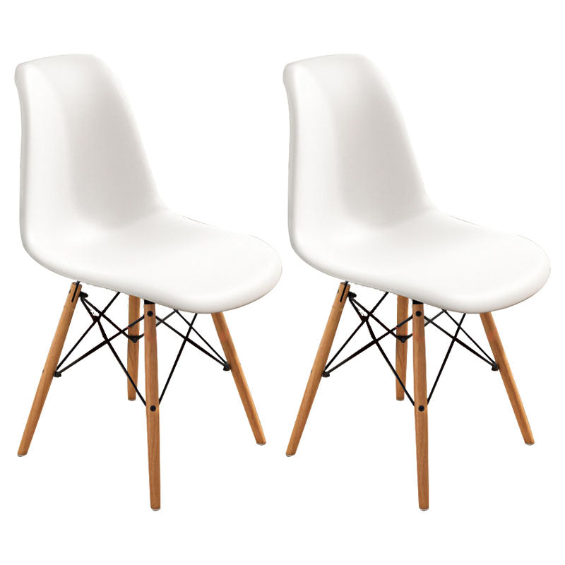 Contemporary Modern Wood Indoor-Outdoor Side Chair Solid Back Chair White Set of 2 Clearhalo ' kitchen&dining_furn' 'Dining Chairs' 'Dining Tables & Seating' 'dining_chair' 'Furniture' 'furniture_dining_chair' 'Kitchen & Dining Furniture' 'kitchen' 4457880
