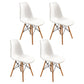Contemporary Modern Wood Indoor-Outdoor Side Chair Solid Back Chair White Set of 4 Clearhalo ' kitchen&dining_furn' 'Dining Chairs' 'Dining Tables & Seating' 'dining_chair' 'Furniture' 'furniture_dining_chair' 'Kitchen & Dining Furniture' 'kitchen' 4457881