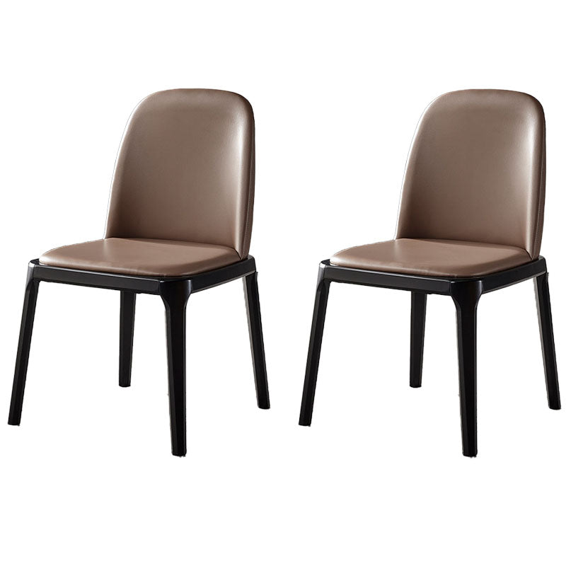 Contemporary Style Wooden Dining Chairs Kitchen Dining Armless Side Chair Coffee 2 Piece Set Clearhalo ' kitchen&dining_furn' 'Dining Chairs' 'Dining Tables & Seating' 'dining_chair' 'furn' 'furn_dining_chair' 'Furniture' 'furniture_dining_chair' 'Kitchen & Dining Furniture' 'kitchen' 4457886