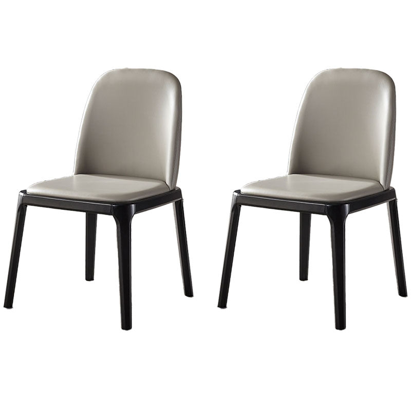 Contemporary Style Wooden Dining Chairs Kitchen Dining Armless Side Chair Light Gray 2 Piece Set Clearhalo ' kitchen&dining_furn' 'Dining Chairs' 'Dining Tables & Seating' 'dining_chair' 'furn' 'furn_dining_chair' 'Furniture' 'furniture_dining_chair' 'Kitchen & Dining Furniture' 'kitchen' 4457889