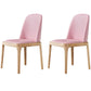 Contemporary Style Wooden Dining Chairs Kitchen Dining Armless Side Chair Pink 2 Piece Set Clearhalo ' kitchen&dining_furn' 'Dining Chairs' 'Dining Tables & Seating' 'dining_chair' 'furn' 'furn_dining_chair' 'Furniture' 'furniture_dining_chair' 'Kitchen & Dining Furniture' 'kitchen' 4457897