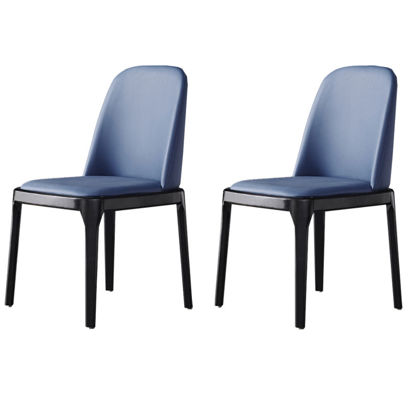 Contemporary Style Wooden Dining Chairs Kitchen Dining Armless Side Chair Blue 2 Piece Set Clearhalo ' kitchen&dining_furn' 'Dining Chairs' 'Dining Tables & Seating' 'dining_chair' 'furn' 'furn_dining_chair' 'Furniture' 'furniture_dining_chair' 'Kitchen & Dining Furniture' 'kitchen' 4457899