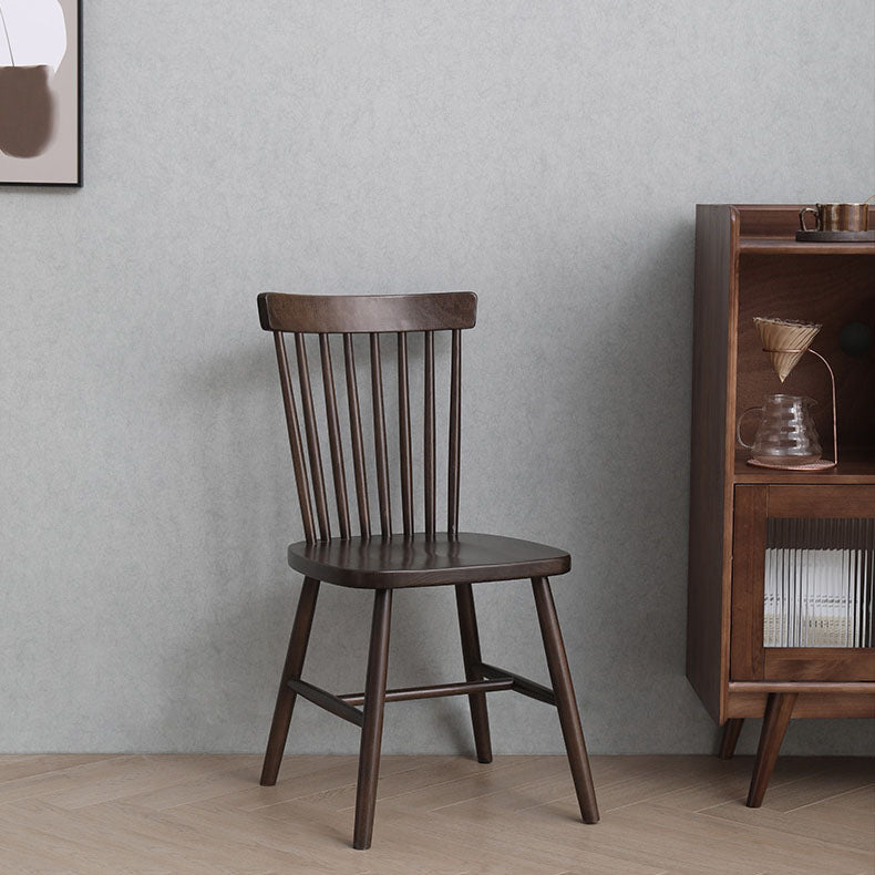 Scandinavian Wood Indoor-Outdoor Room Chair Windsor Back Side Chair Clearhalo ' kitchen&dining_furn' 'Dining Chairs' 'Dining Tables & Seating' 'dining_chair' 'Furniture' 'furniture_dining_chair' 'Kitchen & Dining Furniture' 'kitchen' 4457929