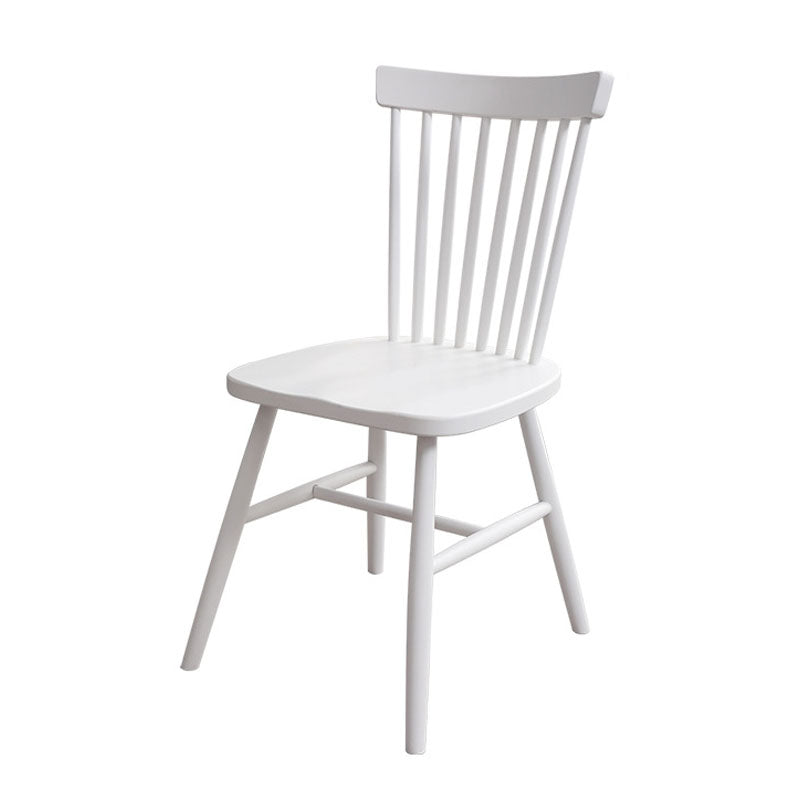 Scandinavian Wood Indoor-Outdoor Room Chair Windsor Back Side Chair White 1 Piece Clearhalo ' kitchen&dining_furn' 'Dining Chairs' 'Dining Tables & Seating' 'dining_chair' 'Furniture' 'furniture_dining_chair' 'Kitchen & Dining Furniture' 'kitchen' 4457930
