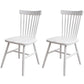 Scandinavian Wood Indoor-Outdoor Room Chair Windsor Back Side Chair White Set of 2 Clearhalo ' kitchen&dining_furn' 'Dining Chairs' 'Dining Tables & Seating' 'dining_chair' 'Furniture' 'furniture_dining_chair' 'Kitchen & Dining Furniture' 'kitchen' 4457931