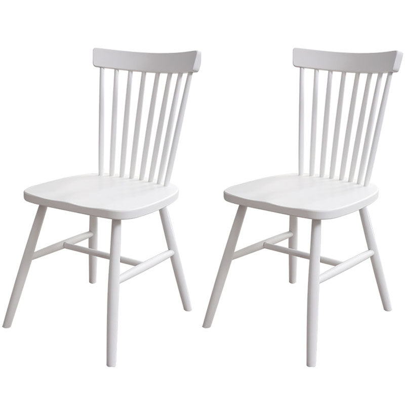 Scandinavian Wood Indoor-Outdoor Room Chair Windsor Back Side Chair White Set of 2 Clearhalo ' kitchen&dining_furn' 'Dining Chairs' 'Dining Tables & Seating' 'dining_chair' 'Furniture' 'furniture_dining_chair' 'Kitchen & Dining Furniture' 'kitchen' 4457931