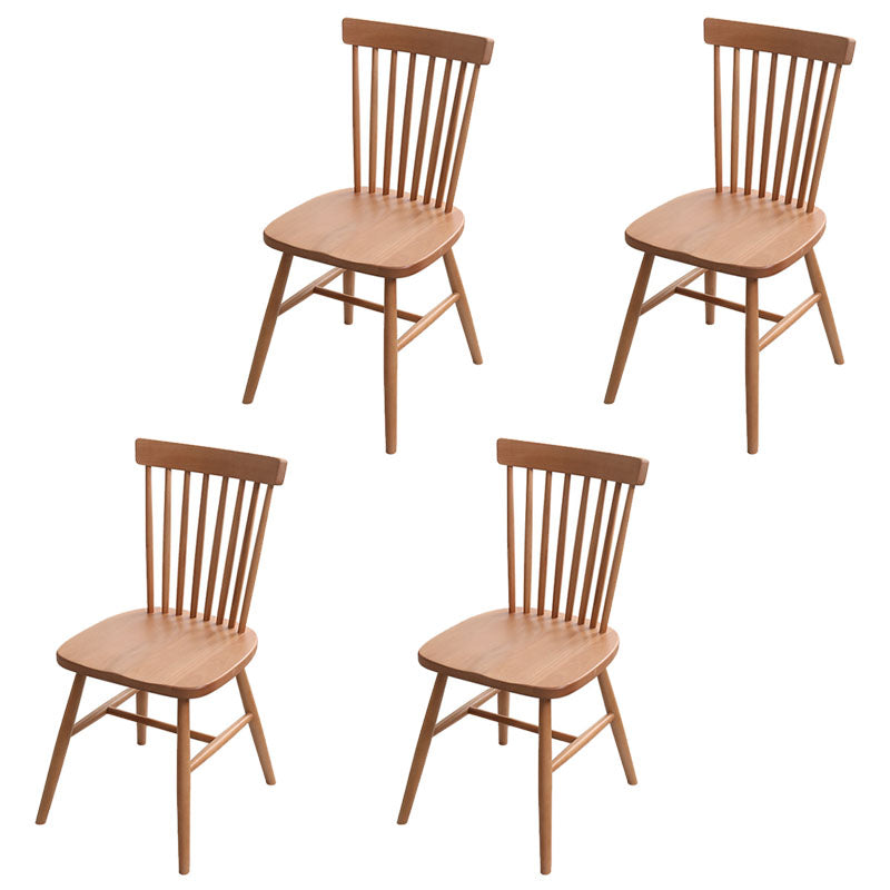 Scandinavian Wood Indoor-Outdoor Room Chair Windsor Back Side Chair Wood Set of 4 Clearhalo ' kitchen&dining_furn' 'Dining Chairs' 'Dining Tables & Seating' 'dining_chair' 'Furniture' 'furniture_dining_chair' 'Kitchen & Dining Furniture' 'kitchen' 4457945