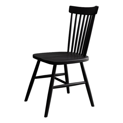 Scandinavian Wood Indoor-Outdoor Room Chair Windsor Back Side Chair Black 1 Piece Clearhalo ' kitchen&dining_furn' 'Dining Chairs' 'Dining Tables & Seating' 'dining_chair' 'Furniture' 'furniture_dining_chair' 'Kitchen & Dining Furniture' 'kitchen' 4457948