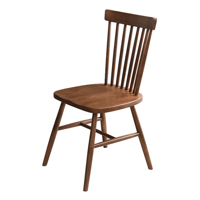 Scandinavian Wood Indoor-Outdoor Room Chair Windsor Back Side Chair Walnut 1 Piece Clearhalo ' kitchen&dining_furn' 'Dining Chairs' 'Dining Tables & Seating' 'dining_chair' 'Furniture' 'furniture_dining_chair' 'Kitchen & Dining Furniture' 'kitchen' 4457953