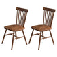 Scandinavian Wood Indoor-Outdoor Room Chair Windsor Back Side Chair Walnut Set of 2 Clearhalo ' kitchen&dining_furn' 'Dining Chairs' 'Dining Tables & Seating' 'dining_chair' 'Furniture' 'furniture_dining_chair' 'Kitchen & Dining Furniture' 'kitchen' 4457955
