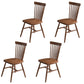 Scandinavian Wood Indoor-Outdoor Room Chair Windsor Back Side Chair Walnut Set of 4 Clearhalo ' kitchen&dining_furn' 'Dining Chairs' 'Dining Tables & Seating' 'dining_chair' 'Furniture' 'furniture_dining_chair' 'Kitchen & Dining Furniture' 'kitchen' 4457957