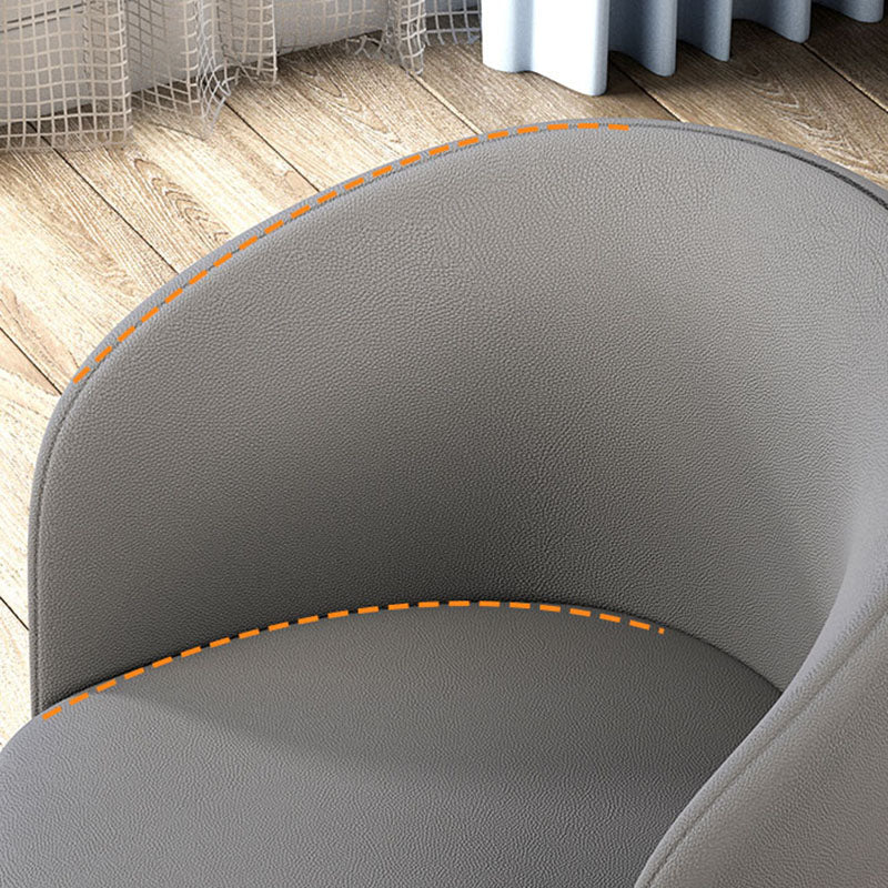 Contemporary Leather Home Arm Chair Solid Back Matte Finish Dining Chair Clearhalo ' kitchen&dining_furn' 'Dining Chairs' 'Dining Tables & Seating' 'dining_chair' 'furn' 'furn_dining_chair' 'Furniture' 'furniture_dining_chair' 'Kitchen & Dining Furniture' 'kitchen' 4457965