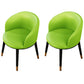 Contemporary Leather Home Arm Chair Solid Back Matte Finish Dining Chair Green 2 Piece Set Clearhalo ' kitchen&dining_furn' 'Dining Chairs' 'Dining Tables & Seating' 'dining_chair' 'furn' 'furn_dining_chair' 'Furniture' 'furniture_dining_chair' 'Kitchen & Dining Furniture' 'kitchen' 4457968