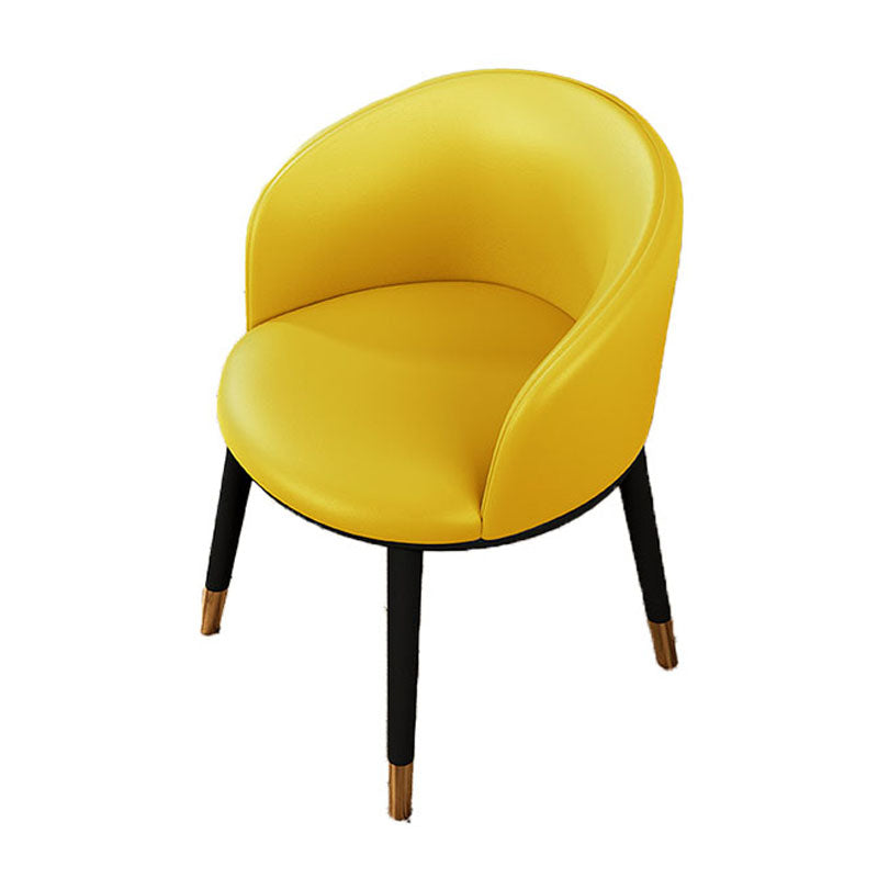 Contemporary Leather Home Arm Chair Solid Back Matte Finish Dining Chair Clearhalo ' kitchen&dining_furn' 'Dining Chairs' 'Dining Tables & Seating' 'dining_chair' 'furn' 'furn_dining_chair' 'Furniture' 'furniture_dining_chair' 'Kitchen & Dining Furniture' 'kitchen' 4457969