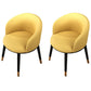 Contemporary Leather Home Arm Chair Solid Back Matte Finish Dining Chair Golden 2 Piece Set Clearhalo ' kitchen&dining_furn' 'Dining Chairs' 'Dining Tables & Seating' 'dining_chair' 'furn' 'furn_dining_chair' 'Furniture' 'furniture_dining_chair' 'Kitchen & Dining Furniture' 'kitchen' 4457971