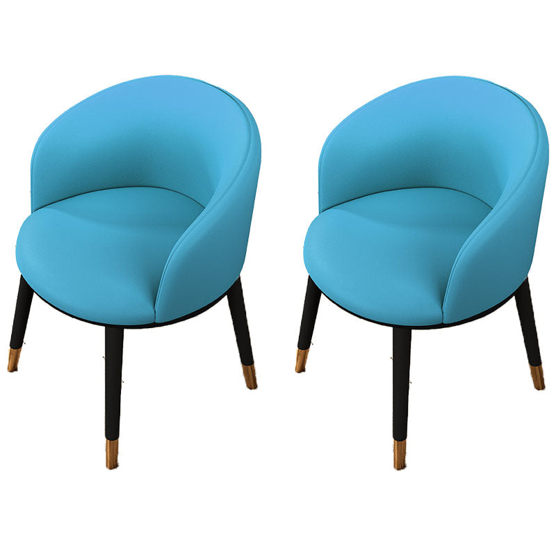 Contemporary Leather Home Arm Chair Solid Back Matte Finish Dining Chair Blue 2 Piece Set Clearhalo ' kitchen&dining_furn' 'Dining Chairs' 'Dining Tables & Seating' 'dining_chair' 'furn' 'furn_dining_chair' 'Furniture' 'furniture_dining_chair' 'Kitchen & Dining Furniture' 'kitchen' 4457975